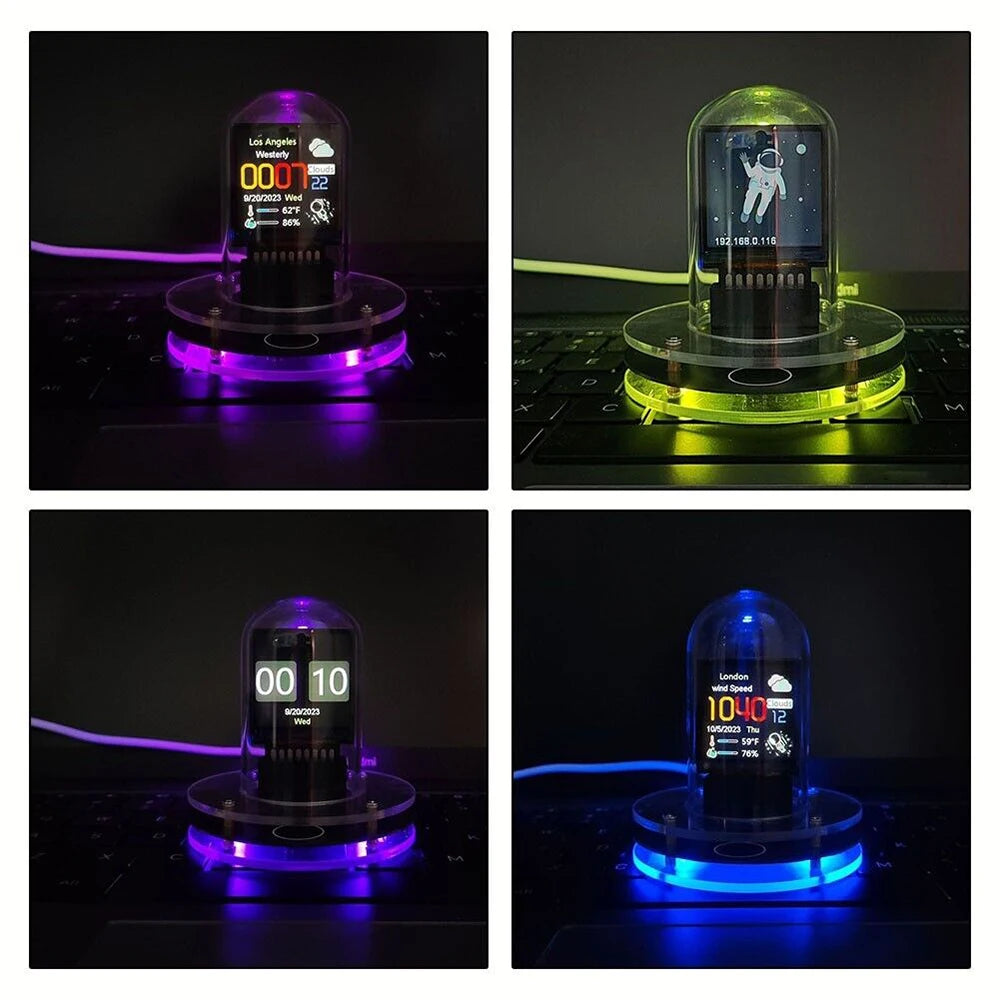 Nixie Tube Clock Smart Wifi Glow Diy Tube Clocks Cyberpunk Style Digital Table Clock