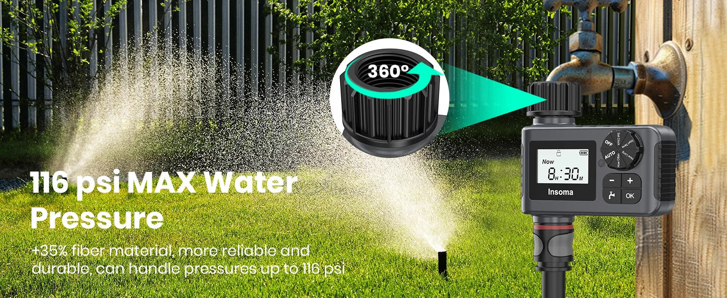 Insoma Automatic Water Timer Intelligent Irrigation Watering System Sprinkler Timer