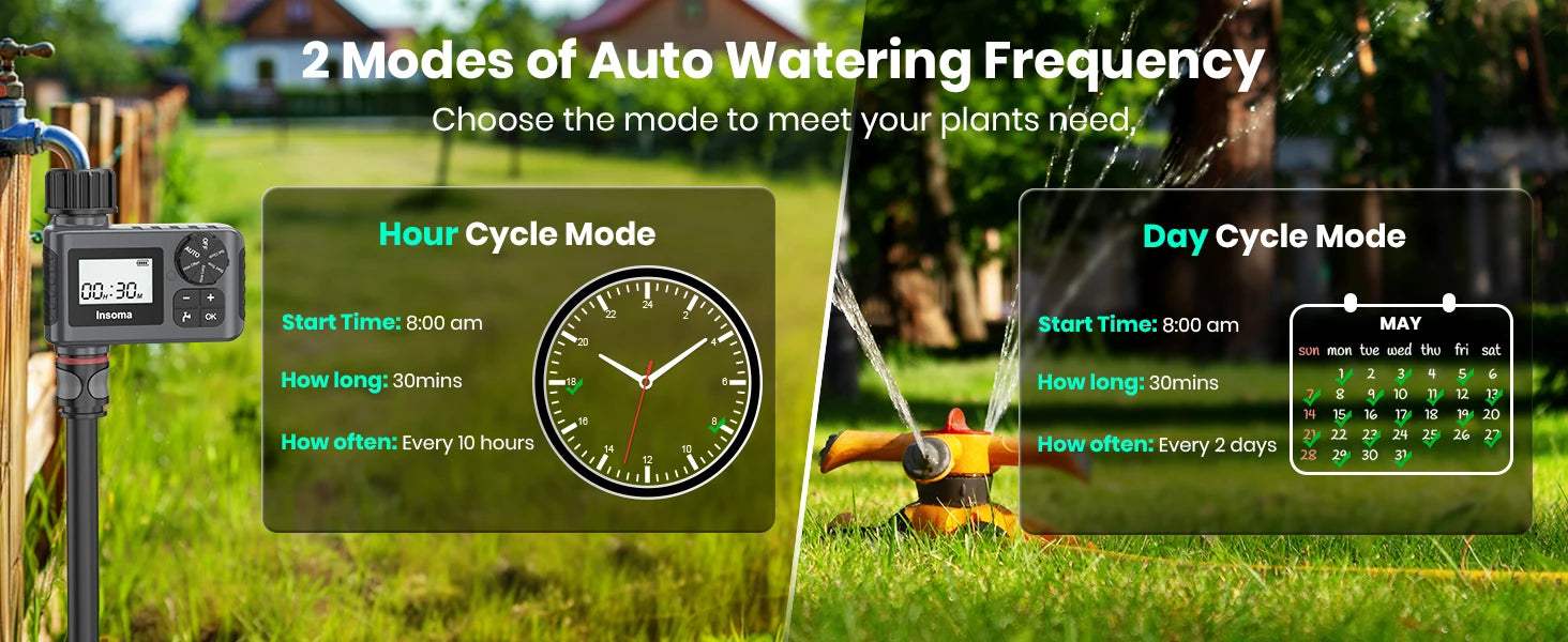 Insoma Automatic Water Timer Intelligent Irrigation Watering System Sprinkler Timer