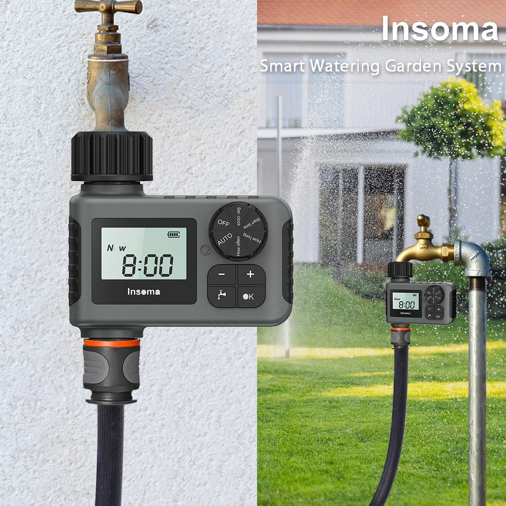 Insoma Automatic Water Timer Intelligent Irrigation Watering System Sprinkler Timer