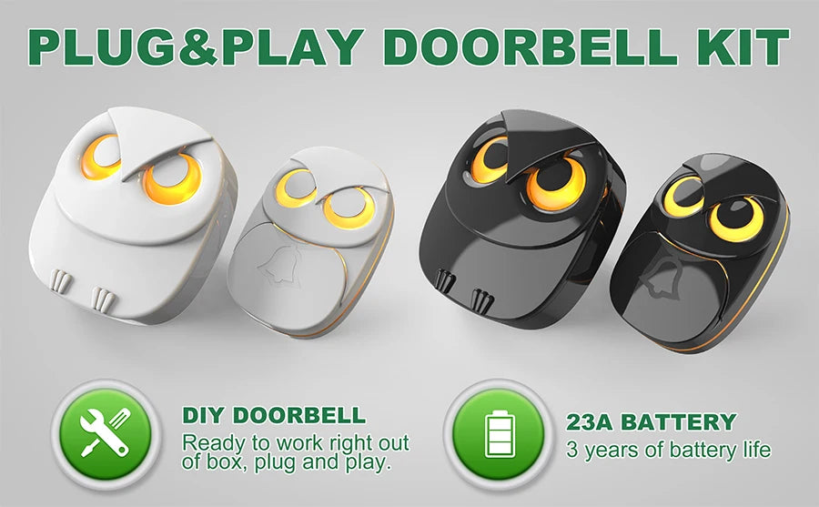 HTZSAFE Wireless Doorbell Chime - 300 meters Long Range Wireless doorbell