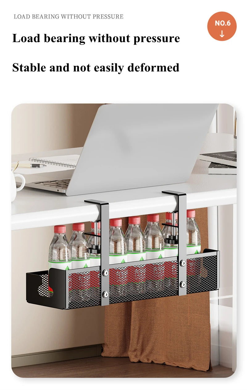 No Drilling Extendable Under Desk Cable Management Metal Cable Tray Under Desk