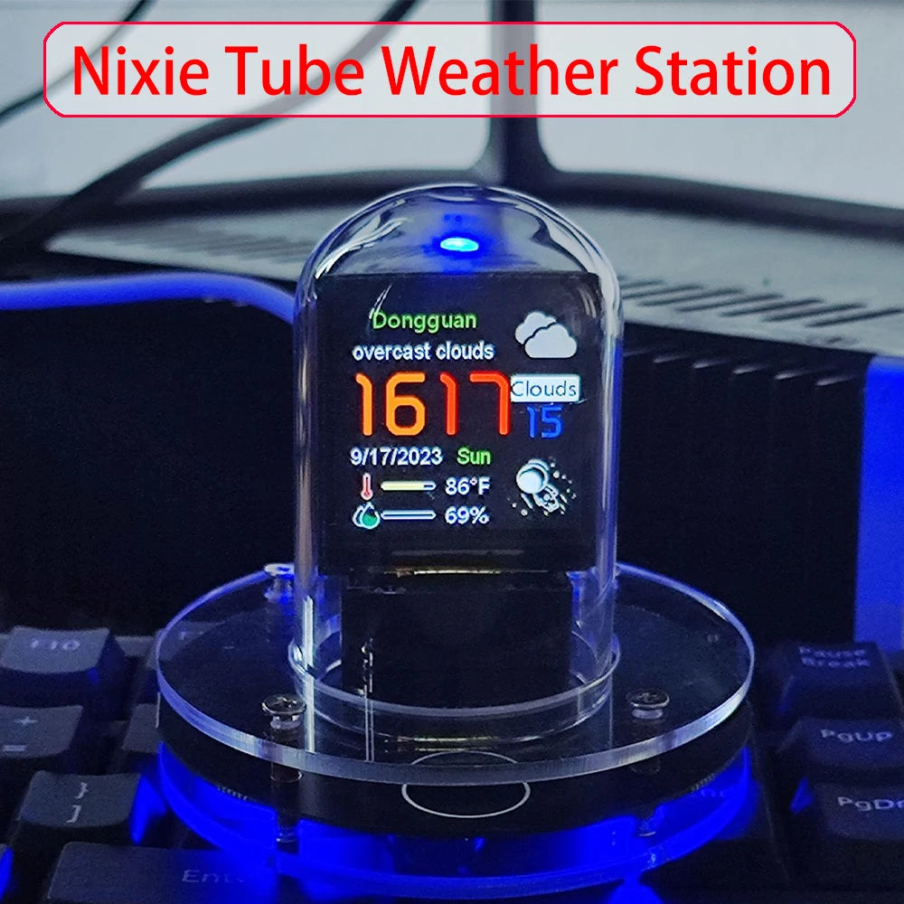 Nixie Tube Clock Smart Wifi Glow Diy Tube Clocks Cyberpunk Style Digital Table Clock