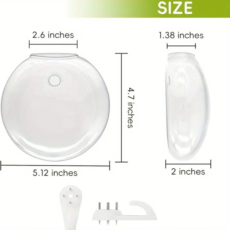 Transparent Glass Vase Wall Hanging Hydroponic Terrarium Fish Tanks Potted Plant