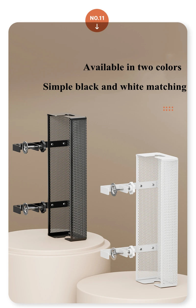 No Drilling Extendable Under Desk Cable Management Metal Cable Tray Under Desk