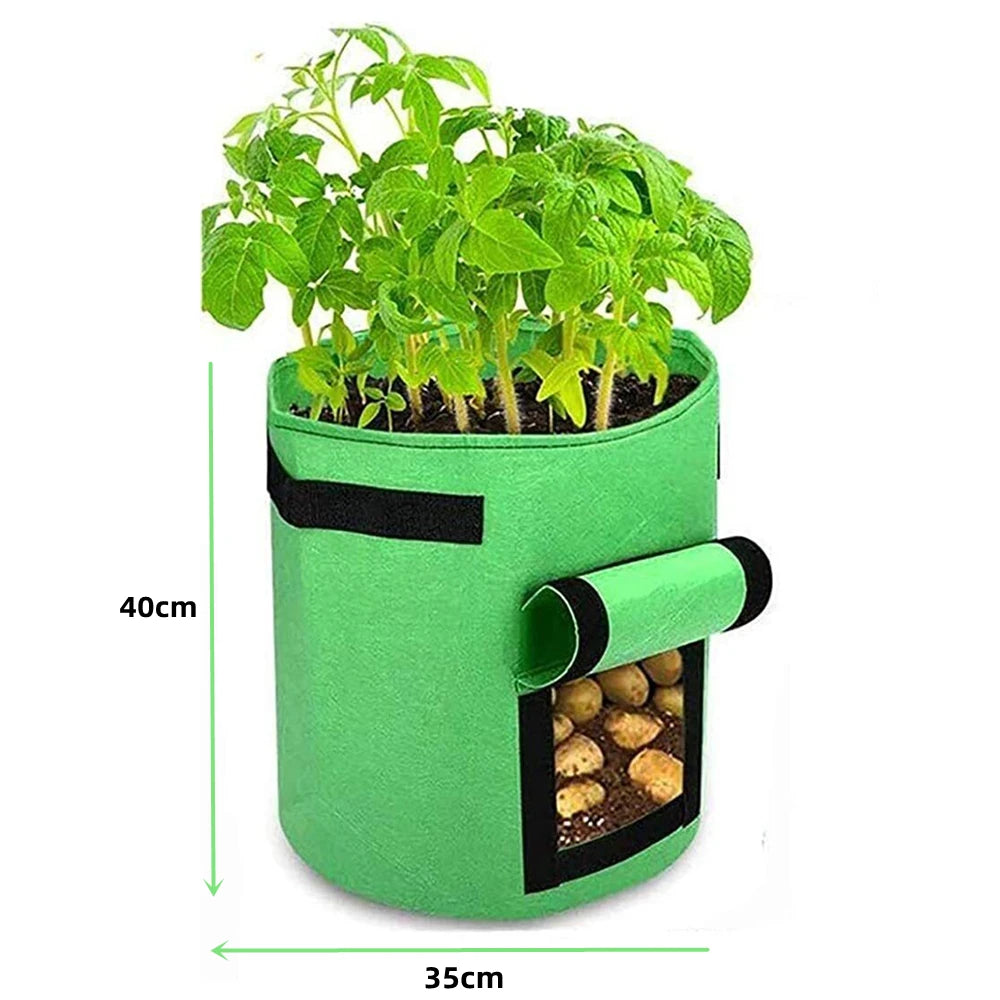 3 Size Felt plant grow bags nonwoven fabric garden potato pot greenhouse