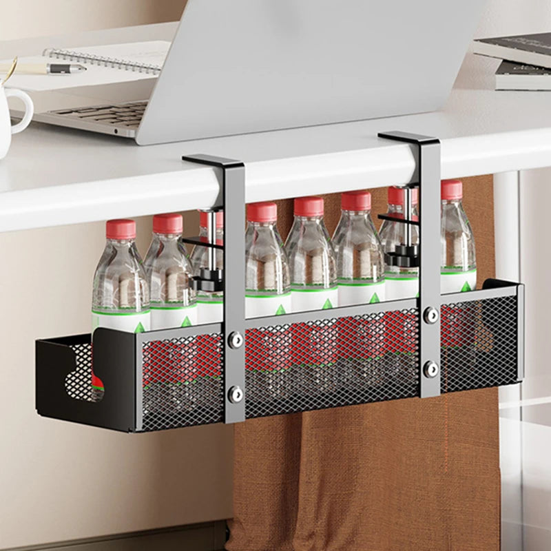 No Drilling Extendable Under Desk Cable Management Metal Cable Tray Under Desk